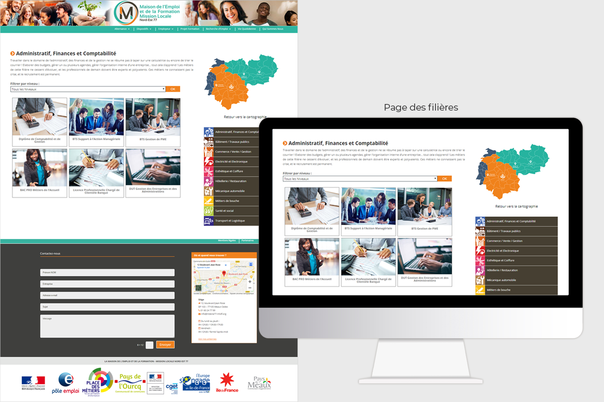 Cartographie de l'alternance - Recherche par Filières